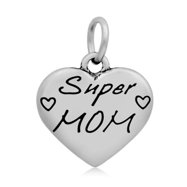 Kirurginteräsriipus, tekstikoru Super Mom