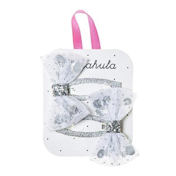 Hiuskoru/pinni, Rockahula KIDS|Sequin Shaker Bow Clip Silver