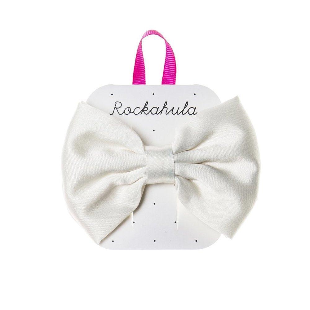 Hiuskoru/solki, Rockahula KIDS|Satin Luxe Double Bow Clip Ivory