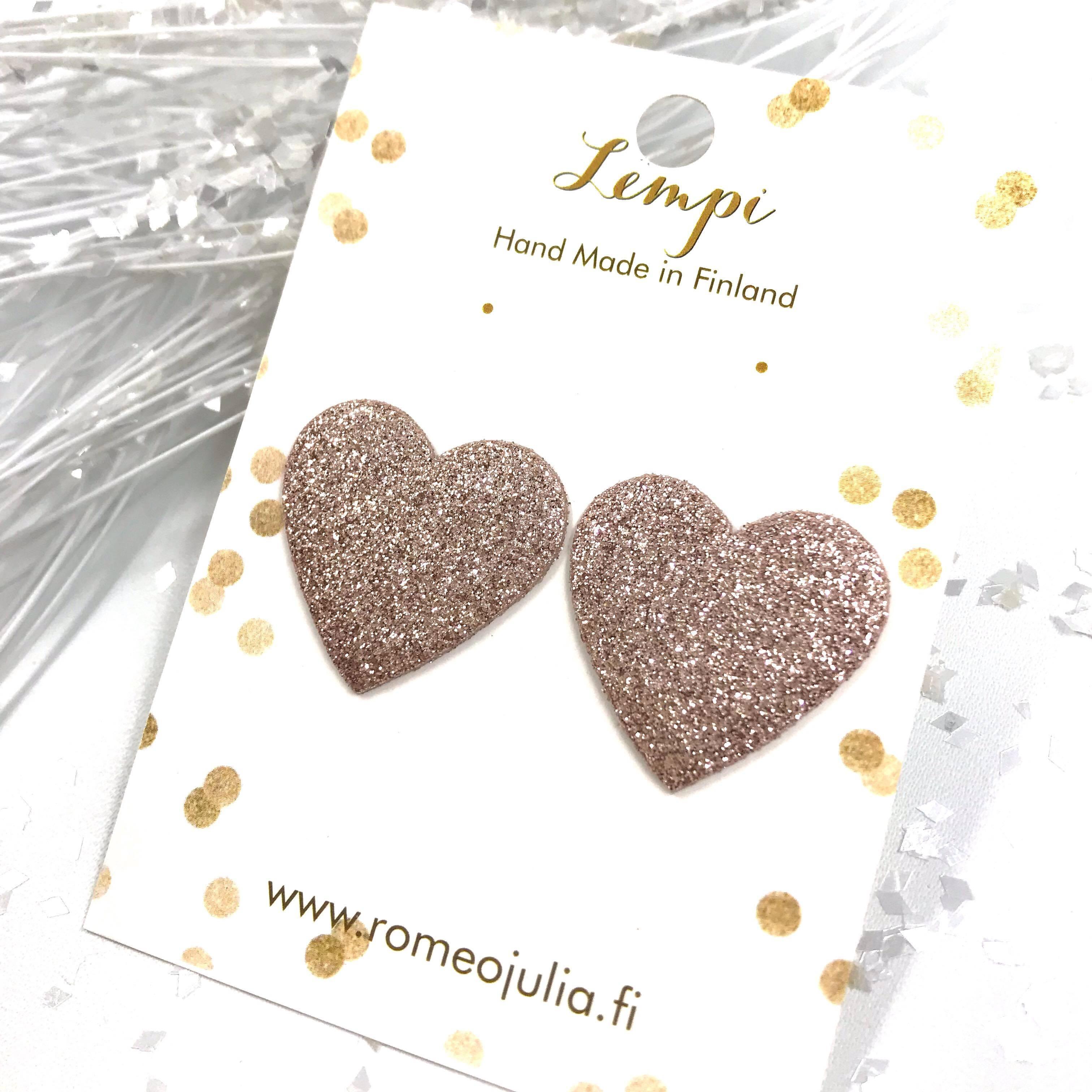 LEMPI-korvanapit, Lempi (ruusukulta glitter)
