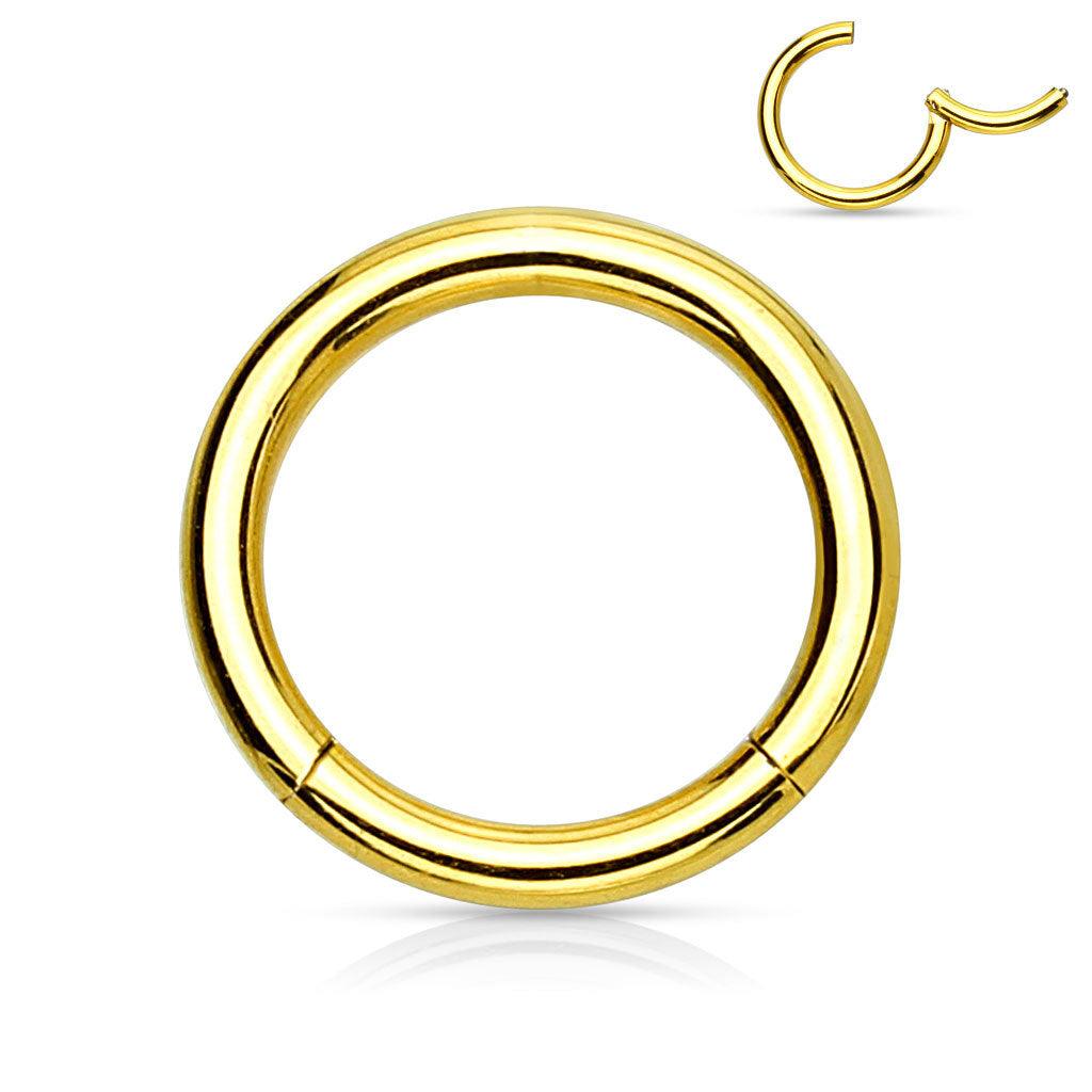 Lävistysrengas, Hinged Segment Ring in Gold 1,2mm/useita kokoja