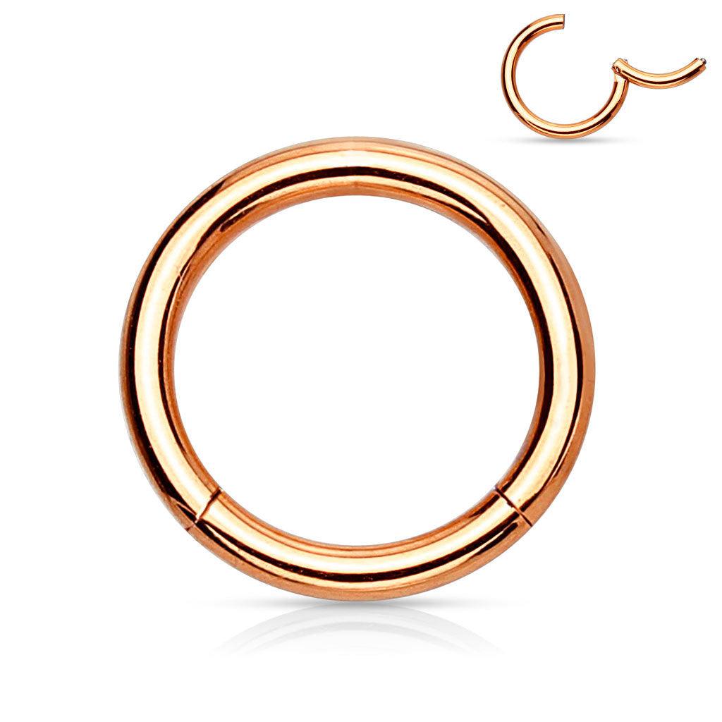 Lävistysrengas, Hinged Segment Ring in Rosegold 1,2mm / useita kokoja