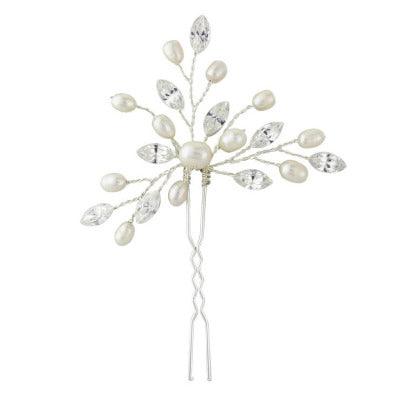 Hiuskoru, ATHENA BRIDAL|Silver Hairpin with Freshwater Pearls