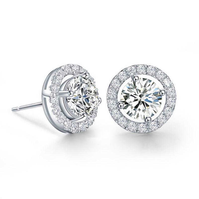 Crystal earrings/FLOLY Paris, Merveilleux (clear round)