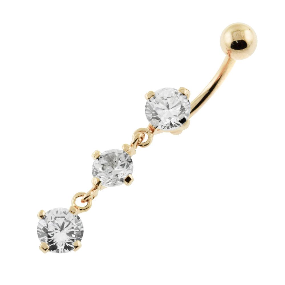 Hopeinen napakoru, Classic Zirconia with Gold Plating