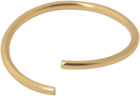 Lävistysrengas 1mm, Essential Flex – bendable-rengas kirurginteräksestä (kulta)