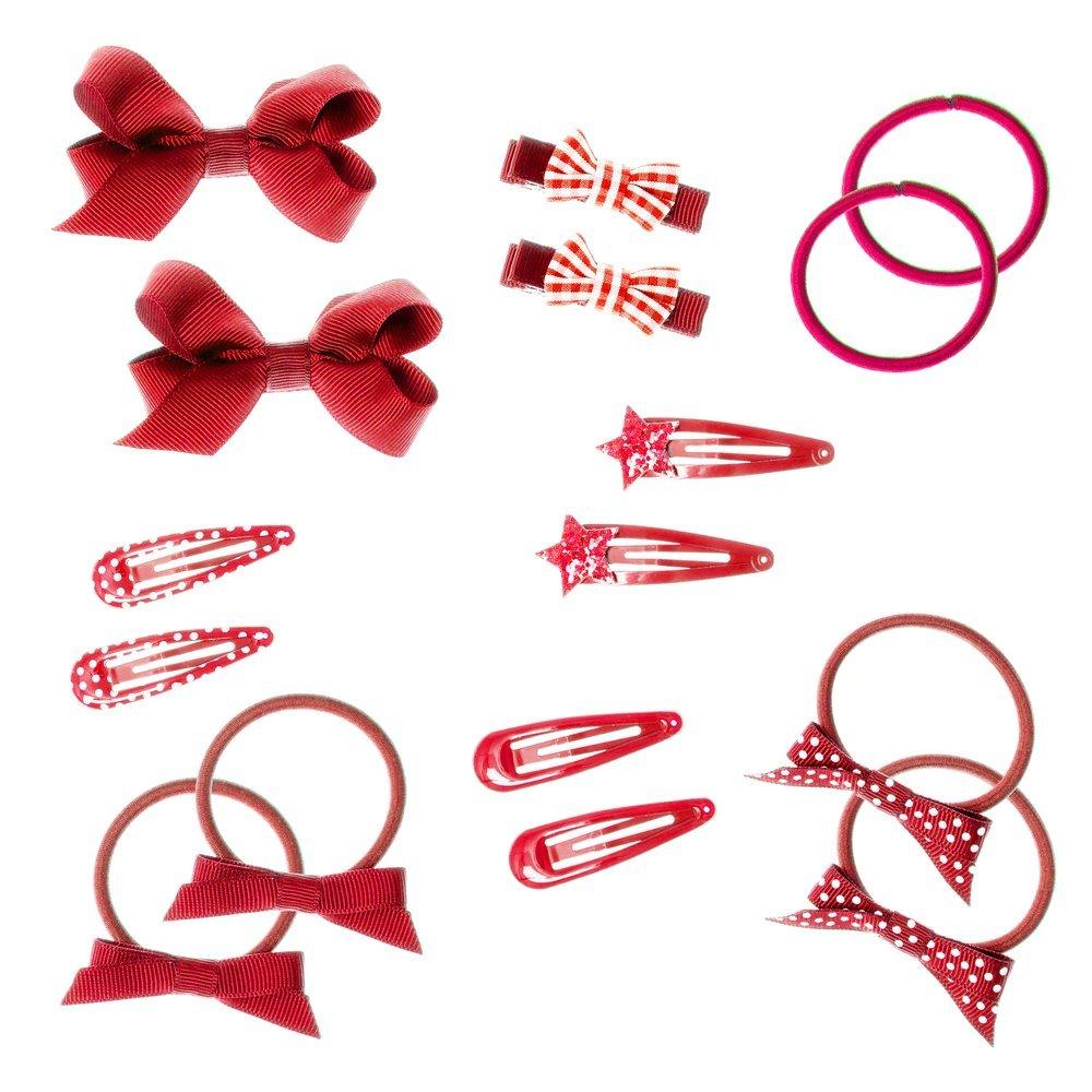Hiuskoru/pompula, Rockahula KIDS|School Hair Set - 16 Pieces Red