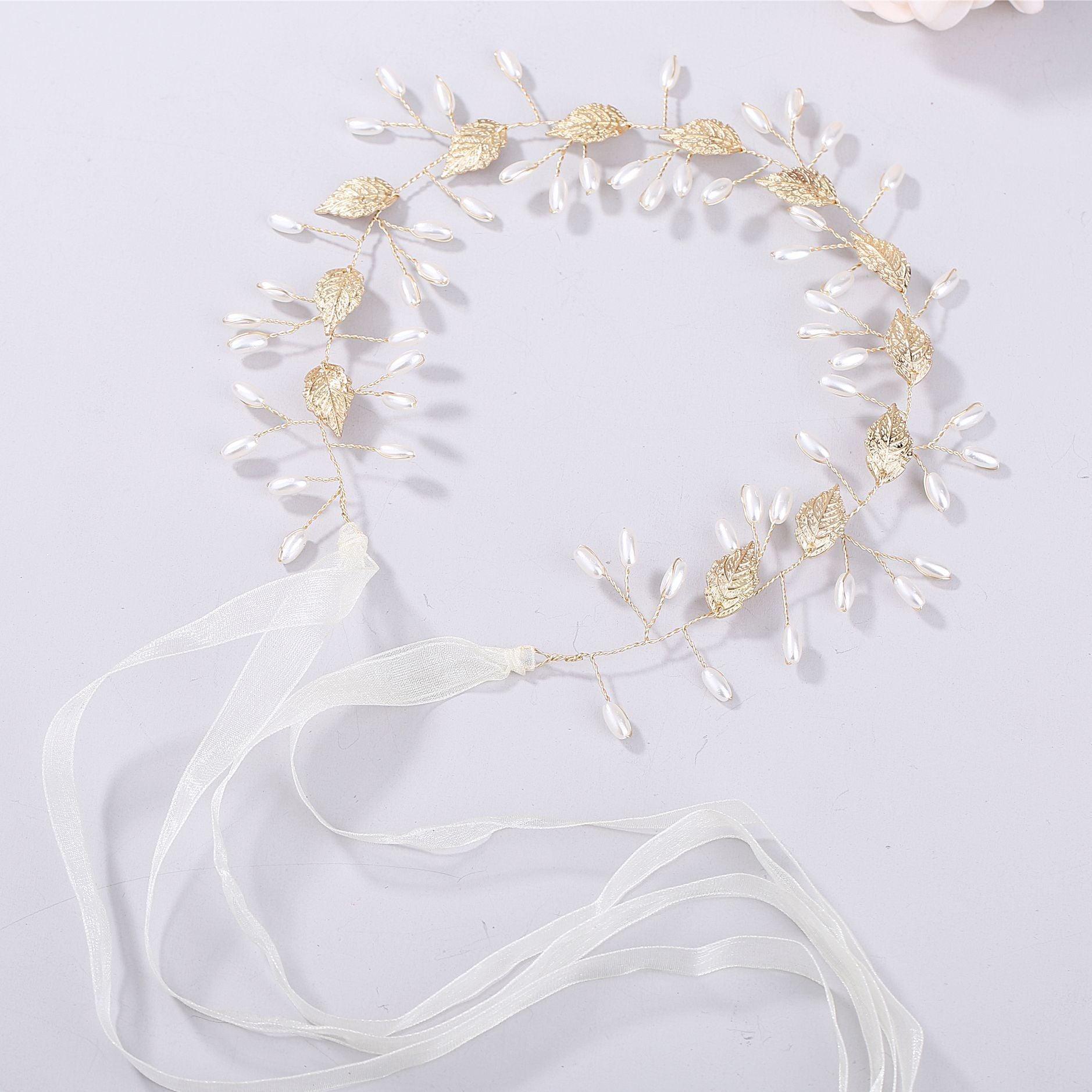 Hair ornament, vine/ROMANCE, Gold Leafs Headpiece