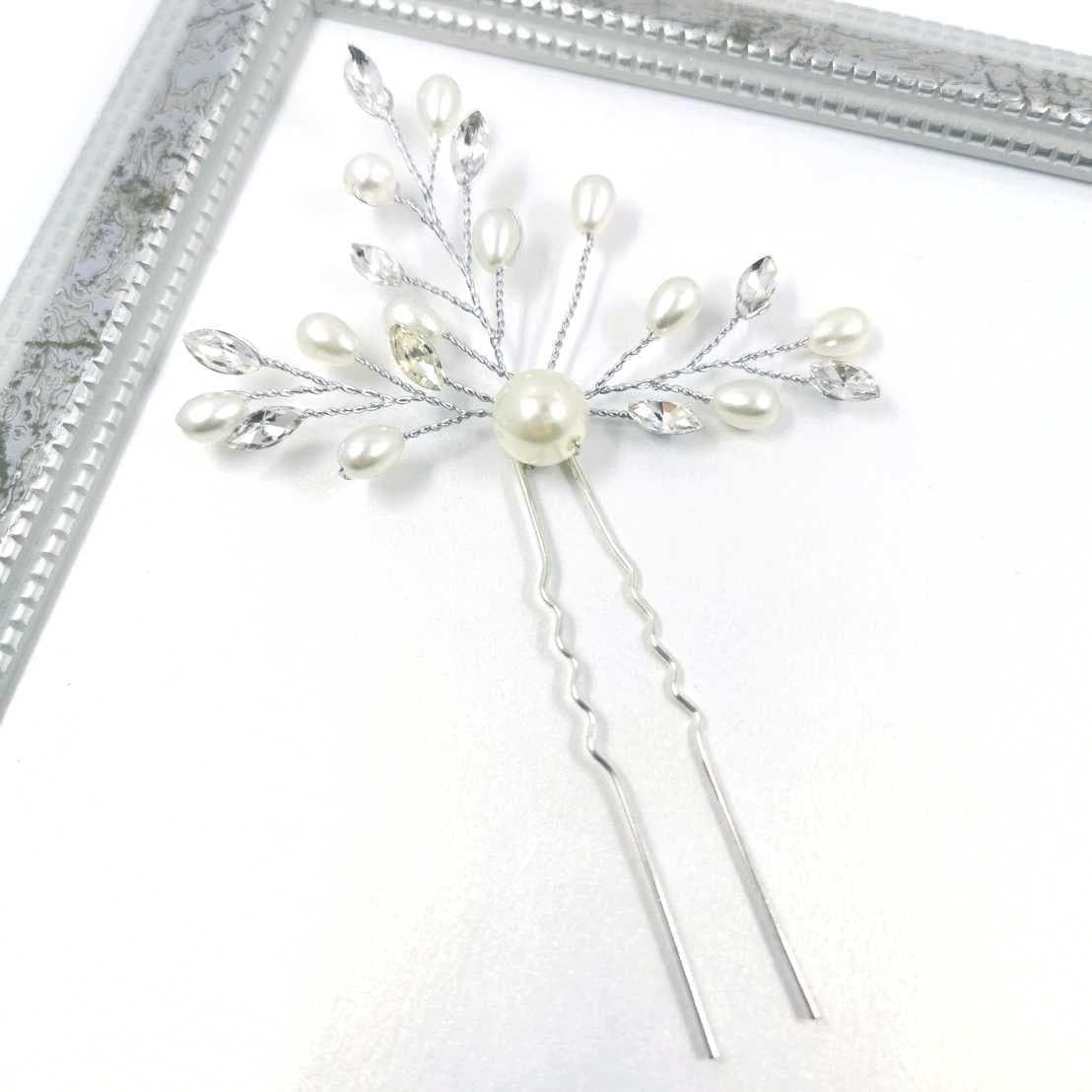 Hiuskoru, hiuskampa/ROMANCE, Elegant Hairpiece with Pearls