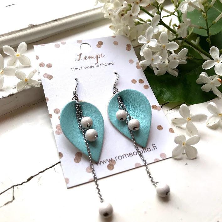 LEMPI earrings, Kalla (light turquoise)