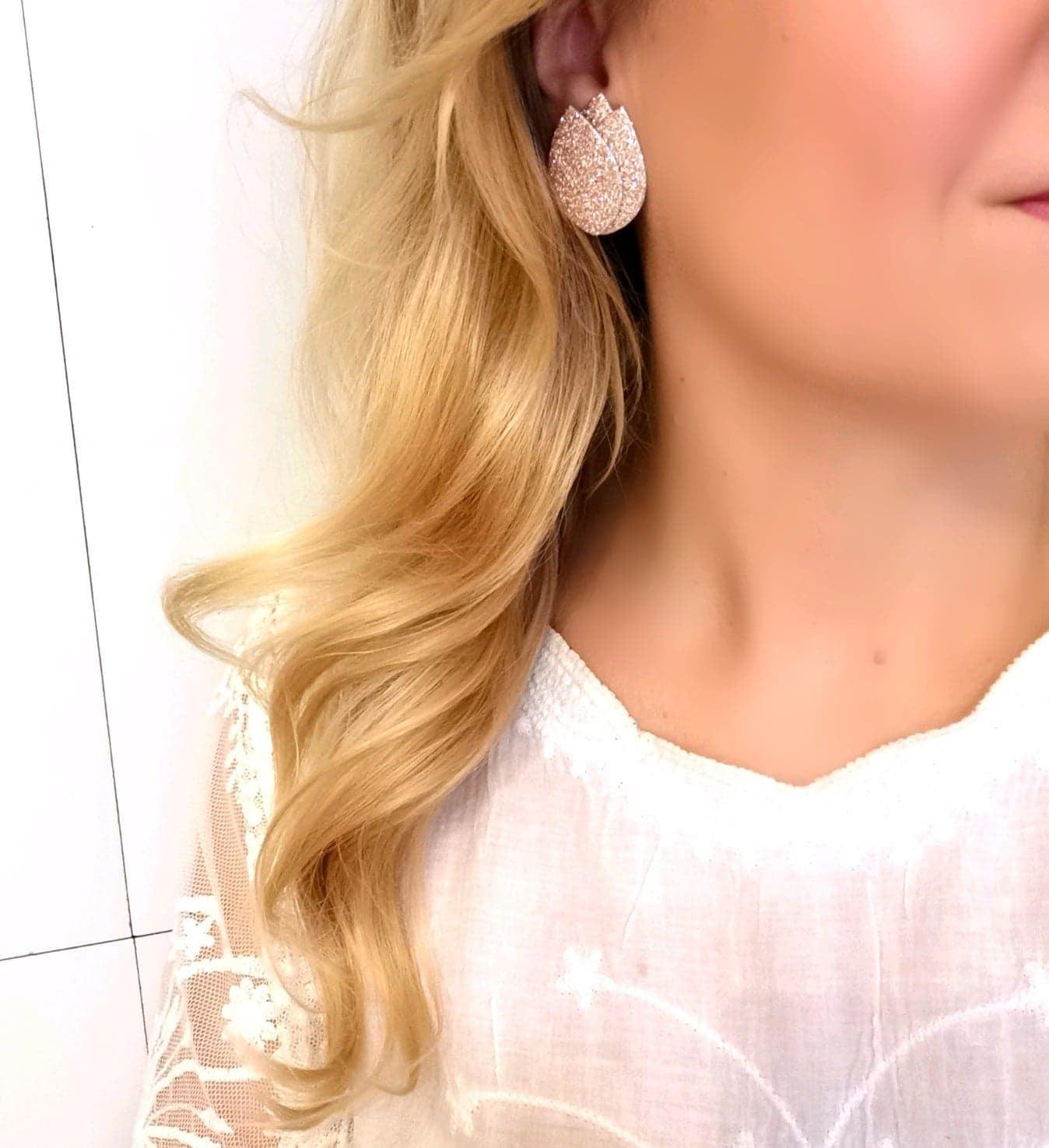 LEMPI-korvanapit, Tulppaani (ruusukulta glitter)