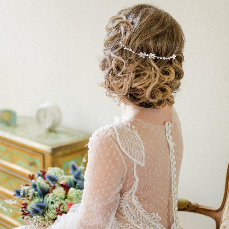 Hair jewelry, ATHENA BRIDAL JEWELERY|Dainty Crystal Vine in Gold