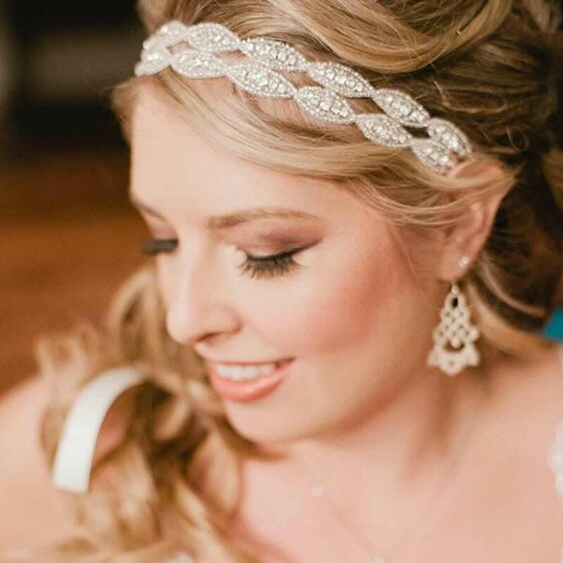 ROMANCE, Glamorous Headpiece -säihkyvä hopeanvärinen hiuskoriste