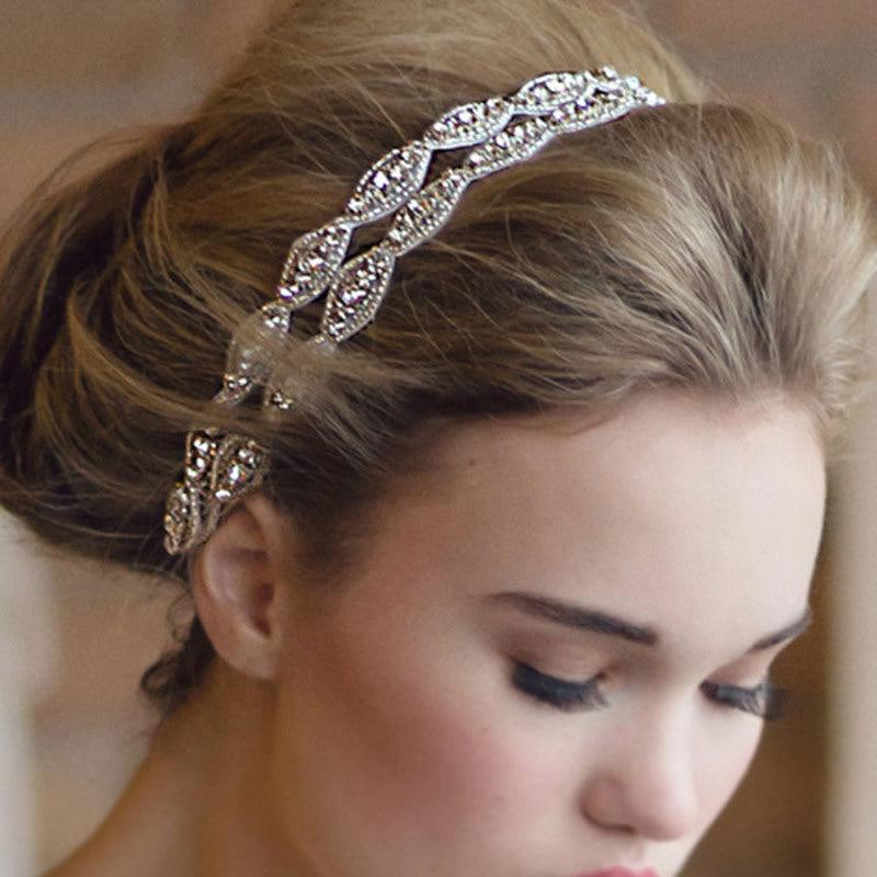 ROMANCE, Glamorous Headpiece -säihkyvä hopeanvärinen hiuskoriste