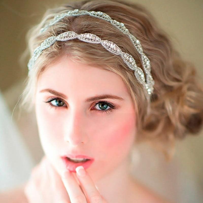 ROMANCE, Glamorous Headpiece -säihkyvä hopeanvärinen hiuskoriste