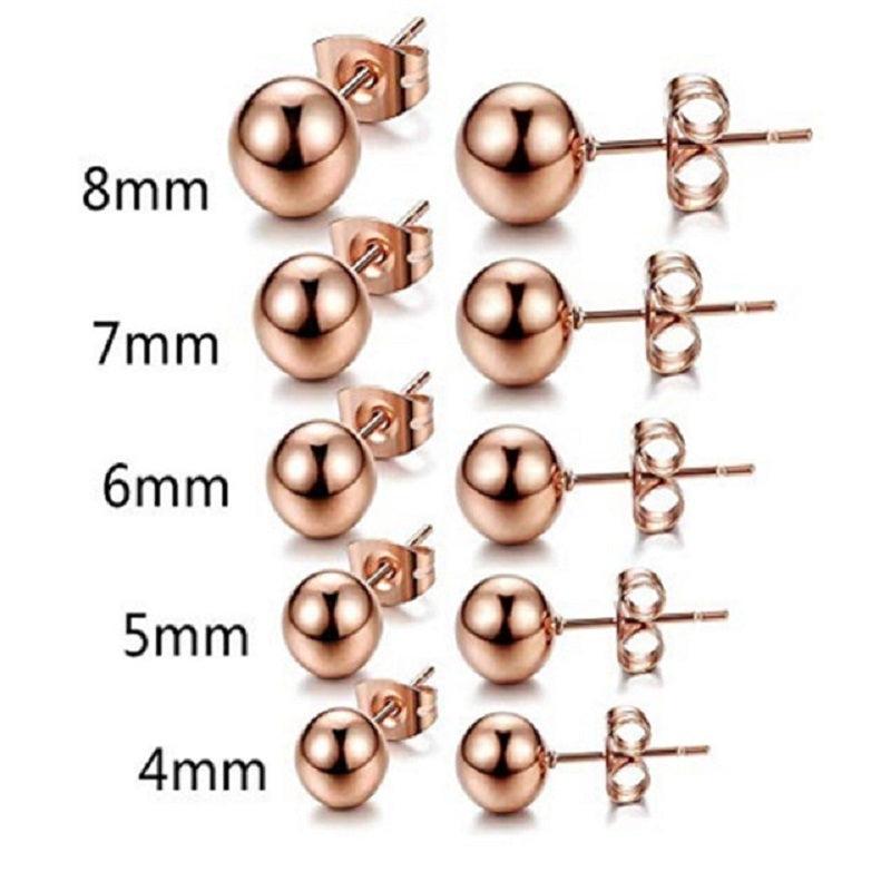 Surgical steel buttons, Basic Rosegold