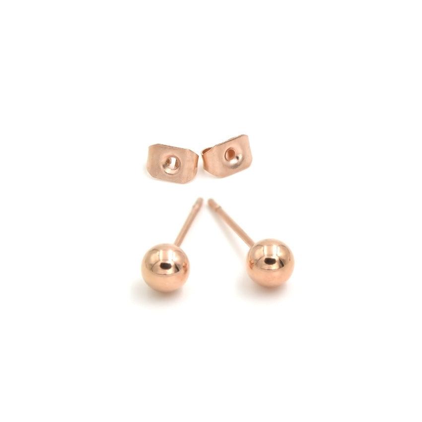 Surgical steel buttons, Basic Rosegold