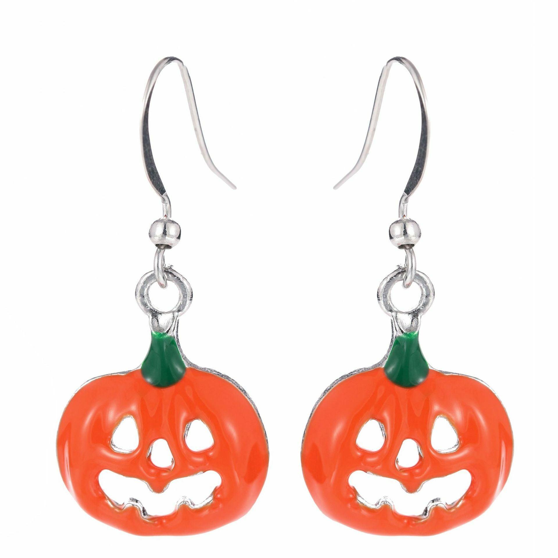 Halloween earrings, Orange Pumpkin - small pumpkin