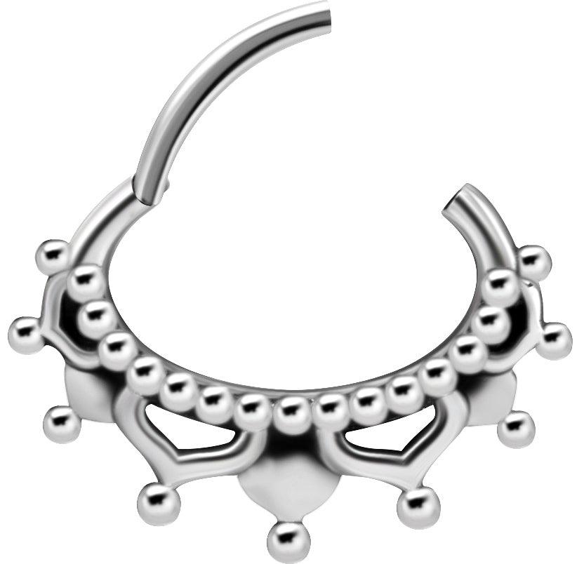 PREMIUM COLLECTION | Itämainen hopea septum & daith clicker