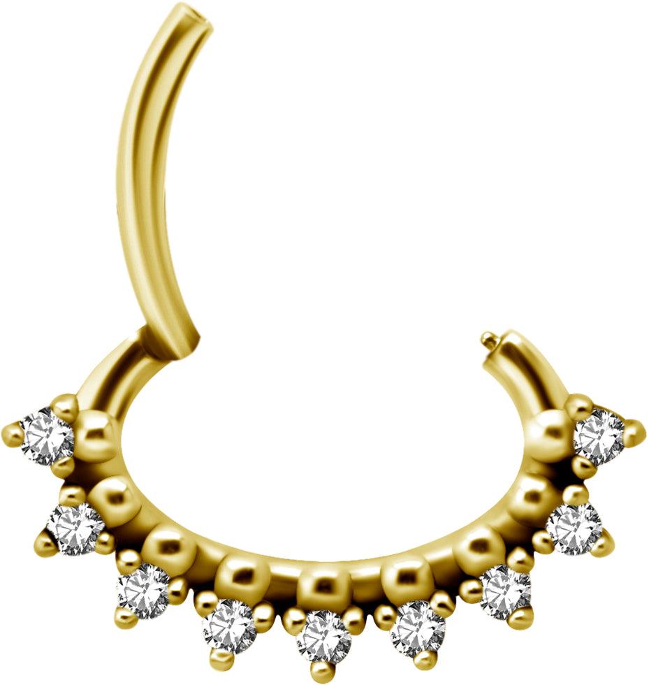 PREMIUM COLLECTION|Kivellinen kulta septum & daith clicker