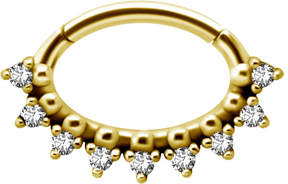 PREMIUM COLLECTION|Kivellinen kulta septum & daith clicker