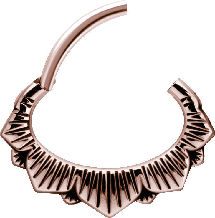 PREMIUM COLLECTION | Lootus -ruusukulta septum & daith clicker