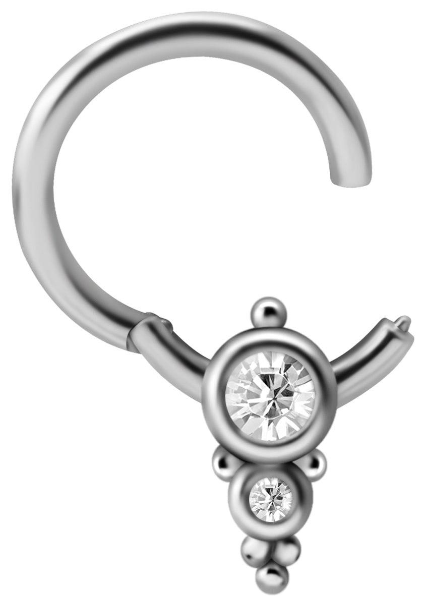 Lävistysrengas, Titanium Clicker with Crystals
