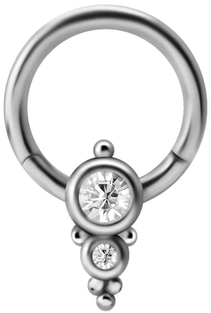 Lävistysrengas, Titanium Clicker with Crystals