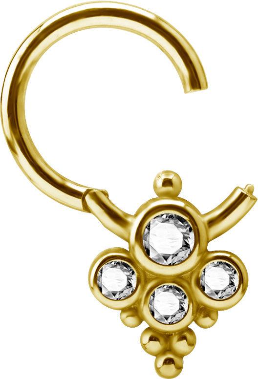 Lävistysrengas, Large Titanium Clicker 24K Gold PVD