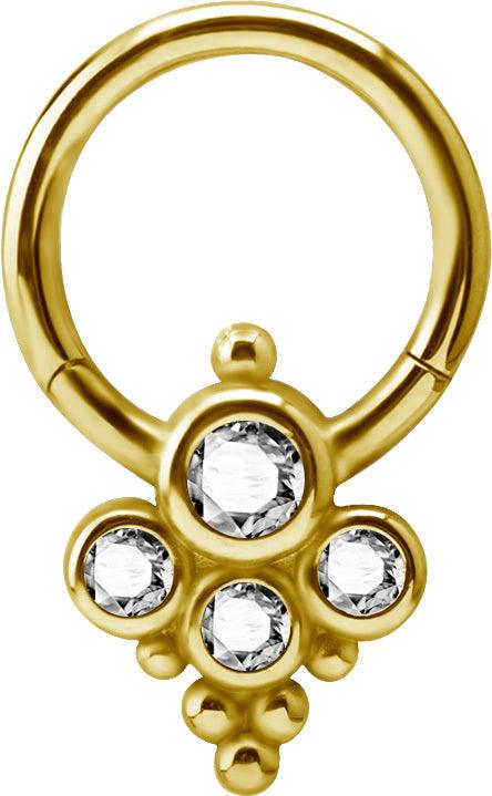 Lävistysrengas, Large Titanium Clicker 24K Gold PVD