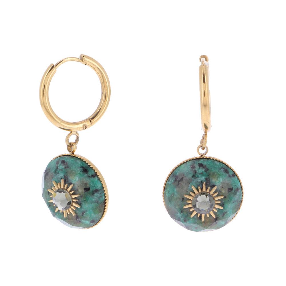 Earrings, BOHM PARIS|Boucles D'oreilles Elly avec turqoise africaine