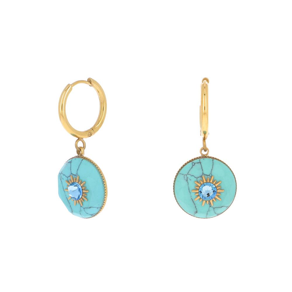Korvakorut, BOHM PARIS|Boucles D'oreilles Elly avec pierre howlite