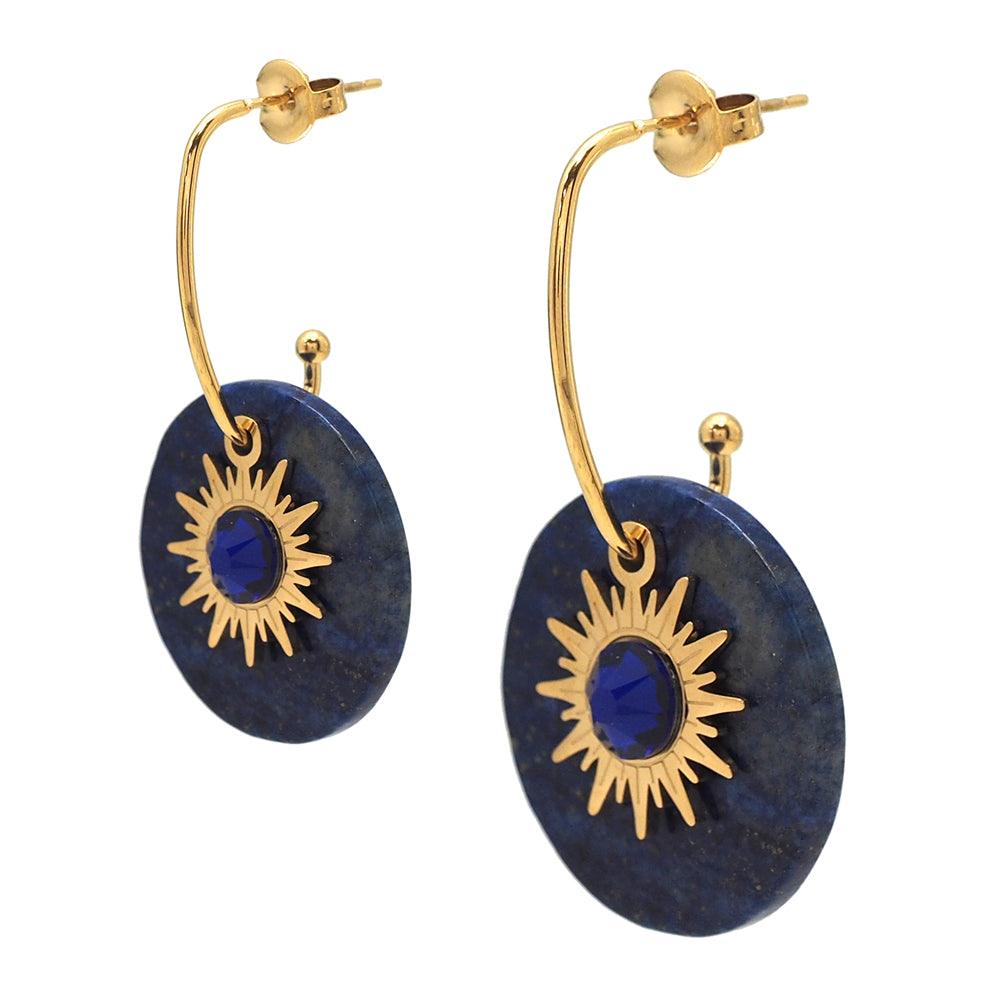 Korvakorut, BOHM PARIS|Boucles Anaelle avec lapis lazuli