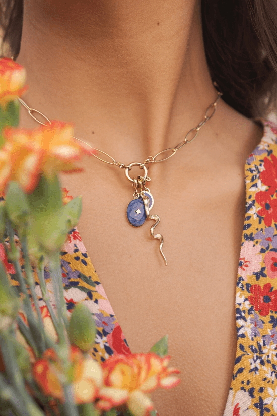 Mascot/pendant, BOHM PARIS|Lockie Charm Khonsou lapis lazuli