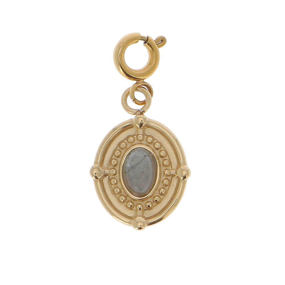 Mascot/pendant, BOHM PARIS|Lockie Charm Khonsou labradorite