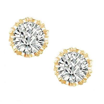 Kristallikorvakorut, ATHENA BRIDAL|Princess Crystal Earrings in Gold