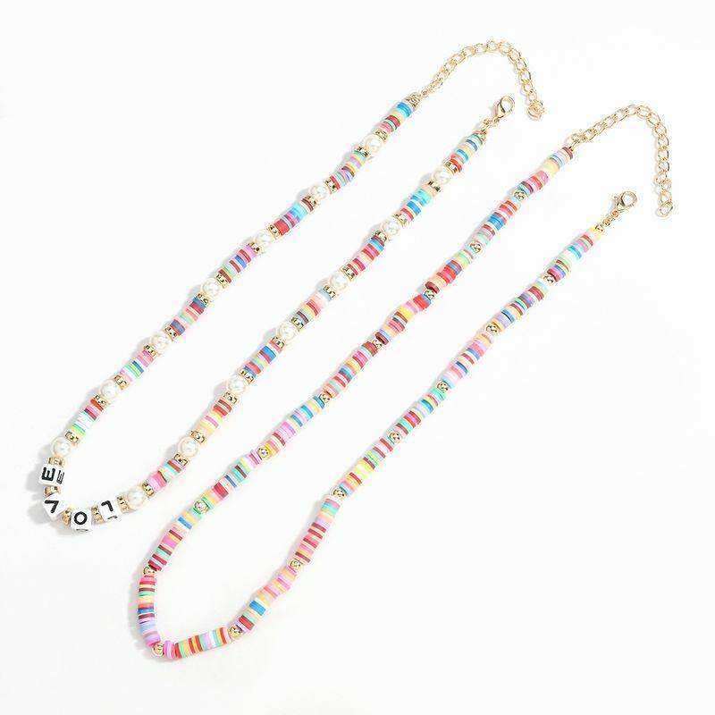 Kaulakorusetti, PAPARAZZI|Colourful Surf Necklace with Love Text
