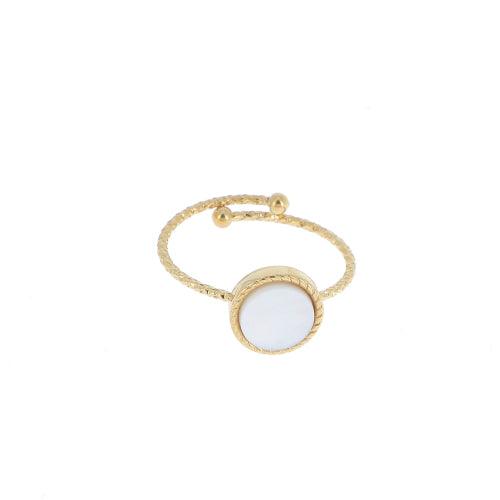 Sormus, BOHM PARIS|Bague Chloe dorée avec nacre