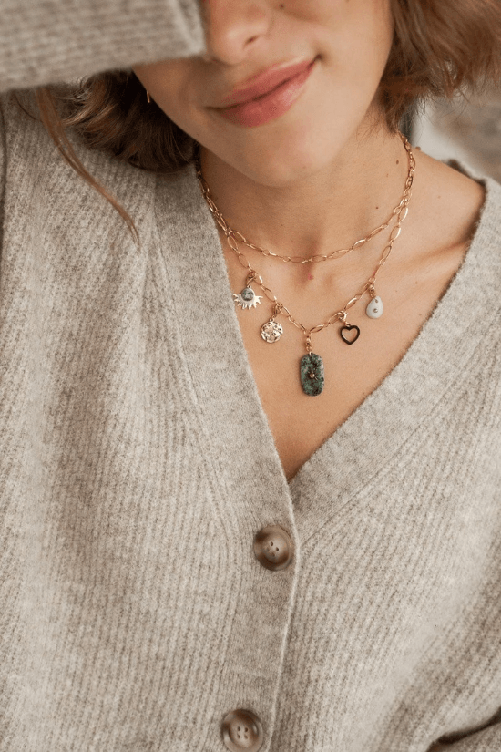 Mascot/pendant, BOHM PARIS|Lockie Charm Naturelle agathe blanche