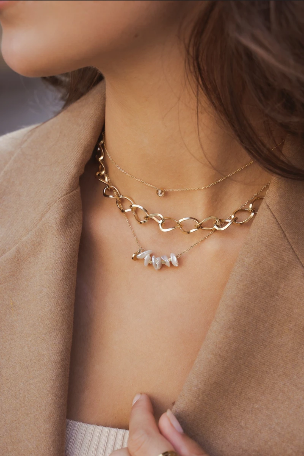 Necklace, BOHM PARIS|Collier Emhat rhodium