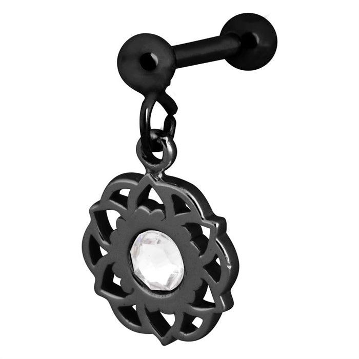 Rustokoru/traguskoru, Steel Blackline® Mandala Dangle