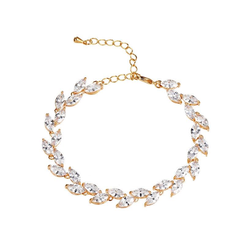 Rannekoru, ATHENA BRIDAL | Classic Cubic Zirconia Bracelet in Gold