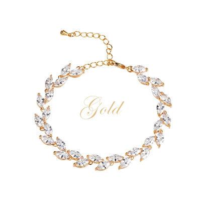 Rannekoru, ATHENA BRIDAL | Classic Cubic Zirconia Bracelet in Gold