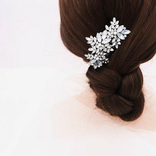 Hiuskoru, ROMANCE|Hopeinen hiuskoru opaalinhohtoisin koristein