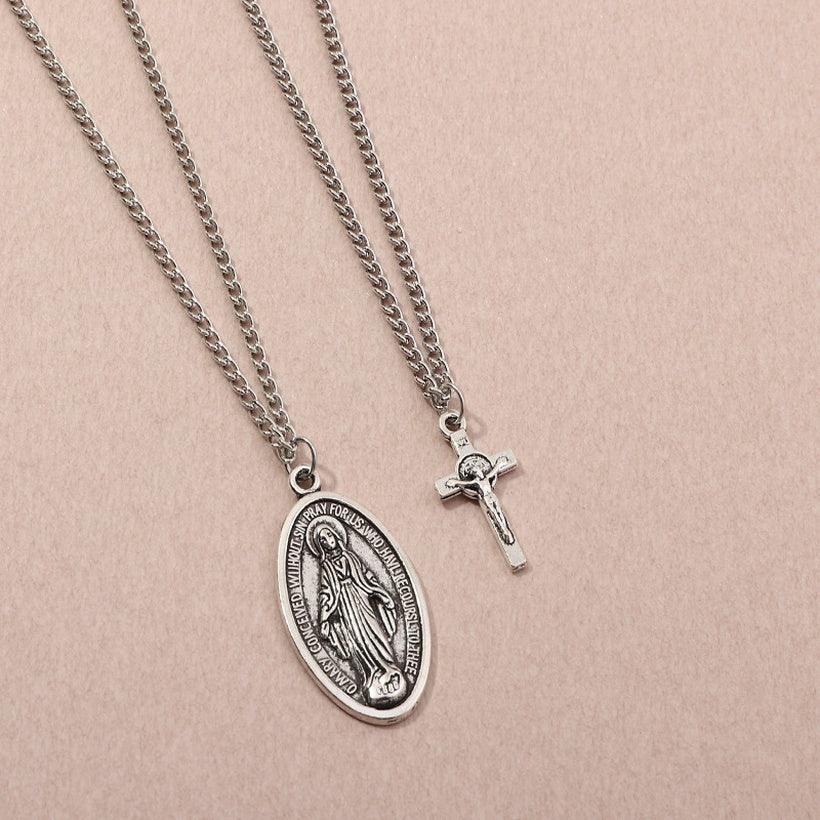 Kerroskaulakoru, PAPARAZZI|Necklace with Cross and Madonna