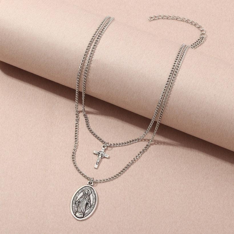 Kerroskaulakoru, PAPARAZZI|Necklace with Cross and Madonna