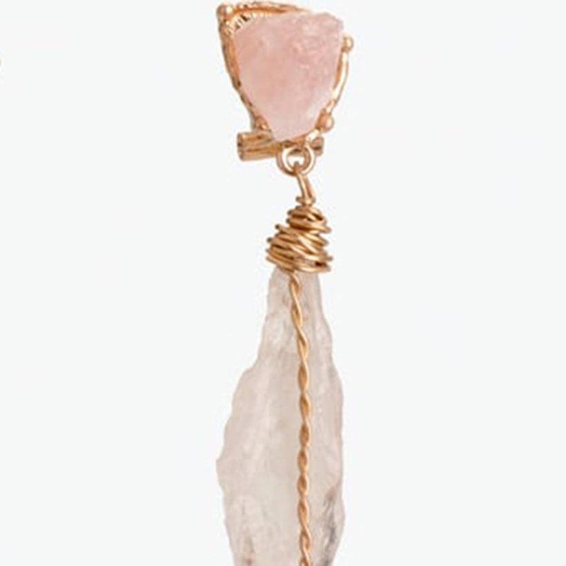 Korvakorut, FRENCH RIVIERA|Modern Pink Earrings in Gold