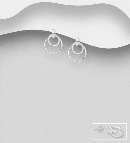 Hopeakorvakorut, PREMIUM COLLECTION|Minimalistic Circle Earrings