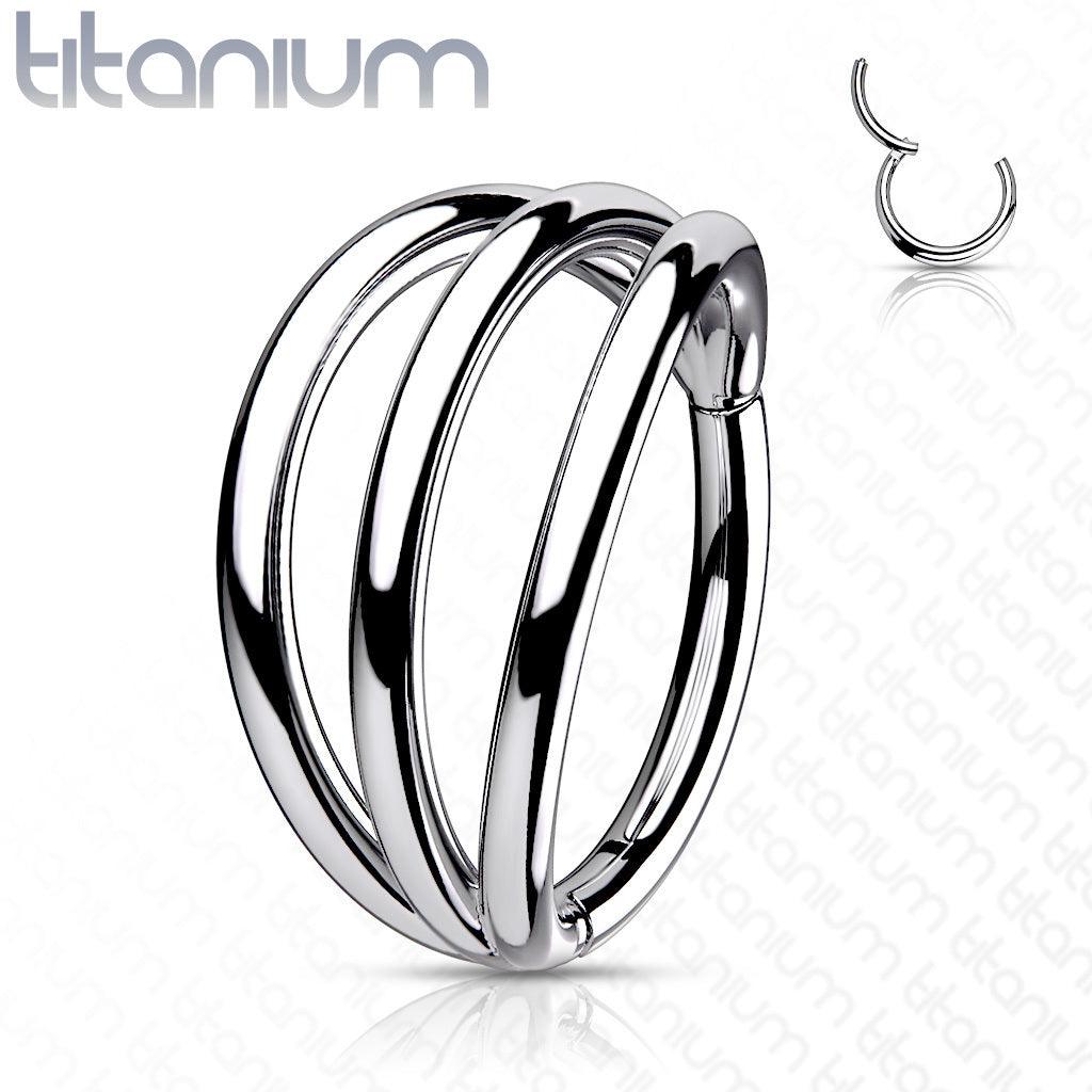 Piercing ring, Titanium Triple Hoops - Main Image