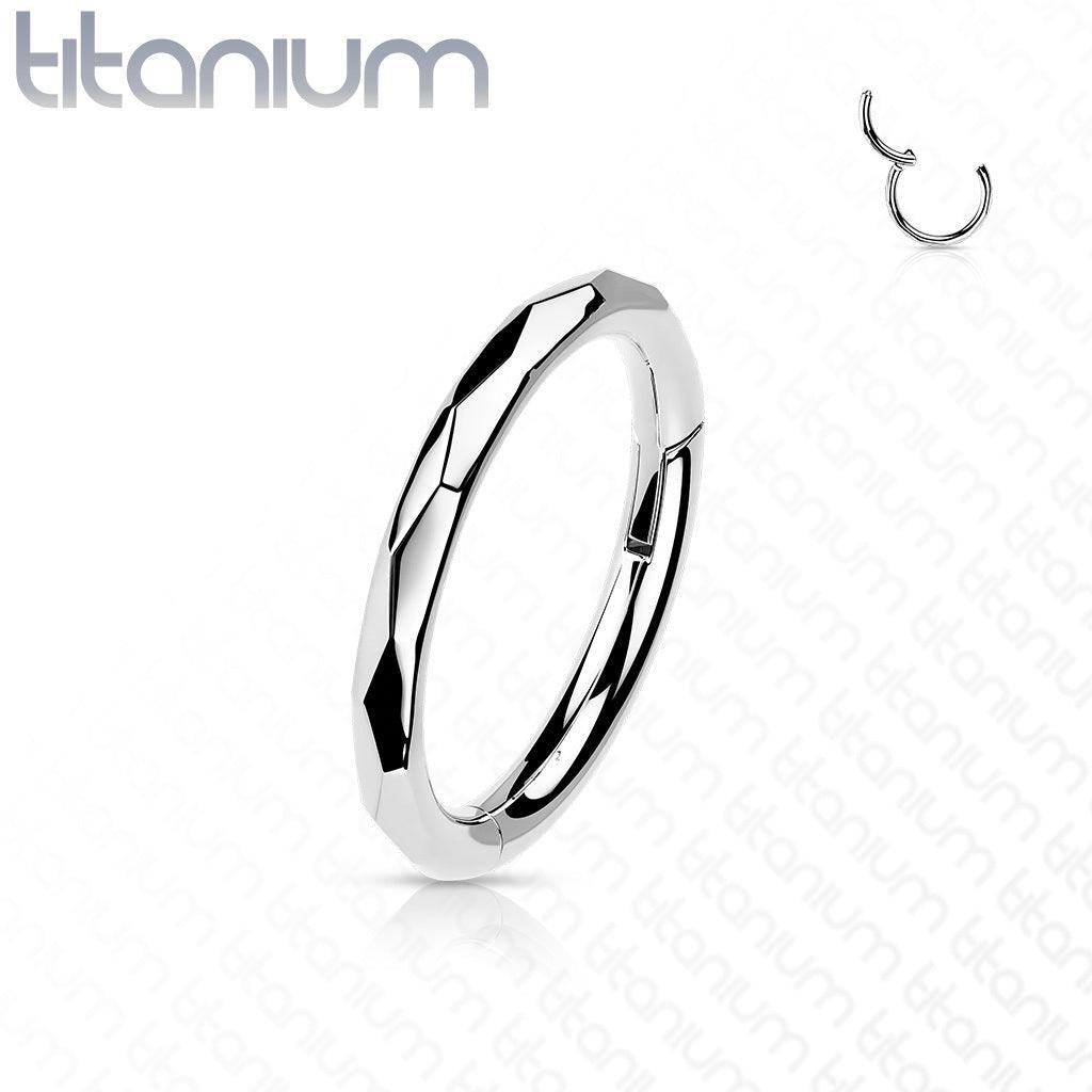 Lävistysrengas, Implant Grade Titanium Faceted Side Hoops